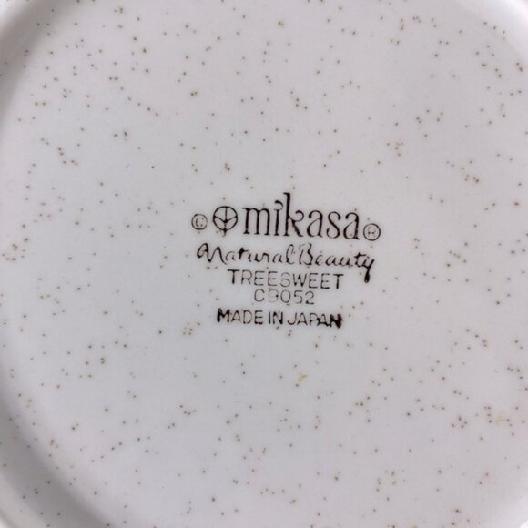 Vintage MCM Mikasa Natural Beauty Treesweet C9052 Stoneware Side Plates x2 - Picture 2 of 9